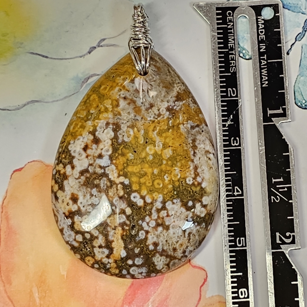 Sterling Silver Picture Agate Pendant